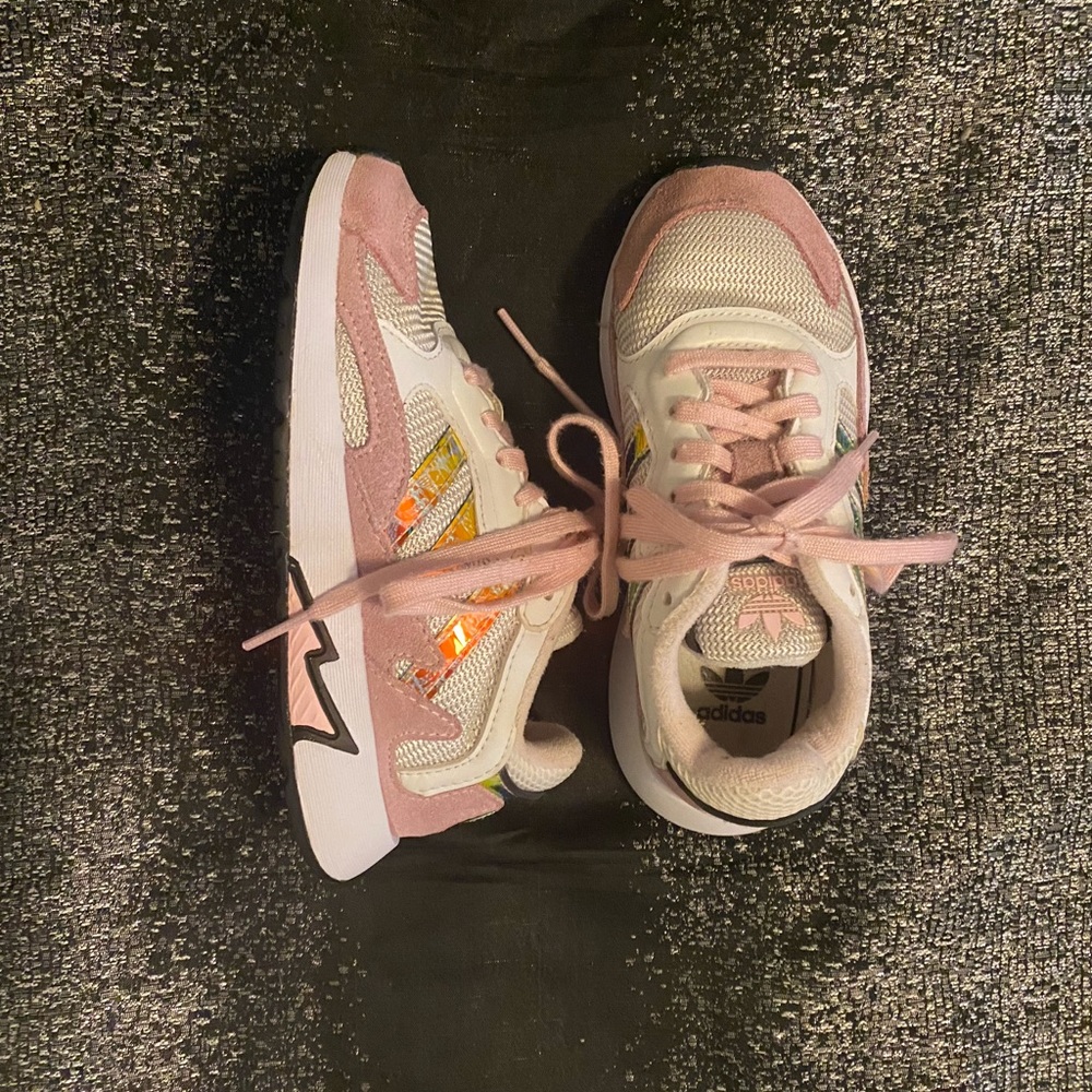 Kids adidas shoes color light pink size 13